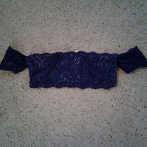 NWT Victoria Secret navy blue bra top size large